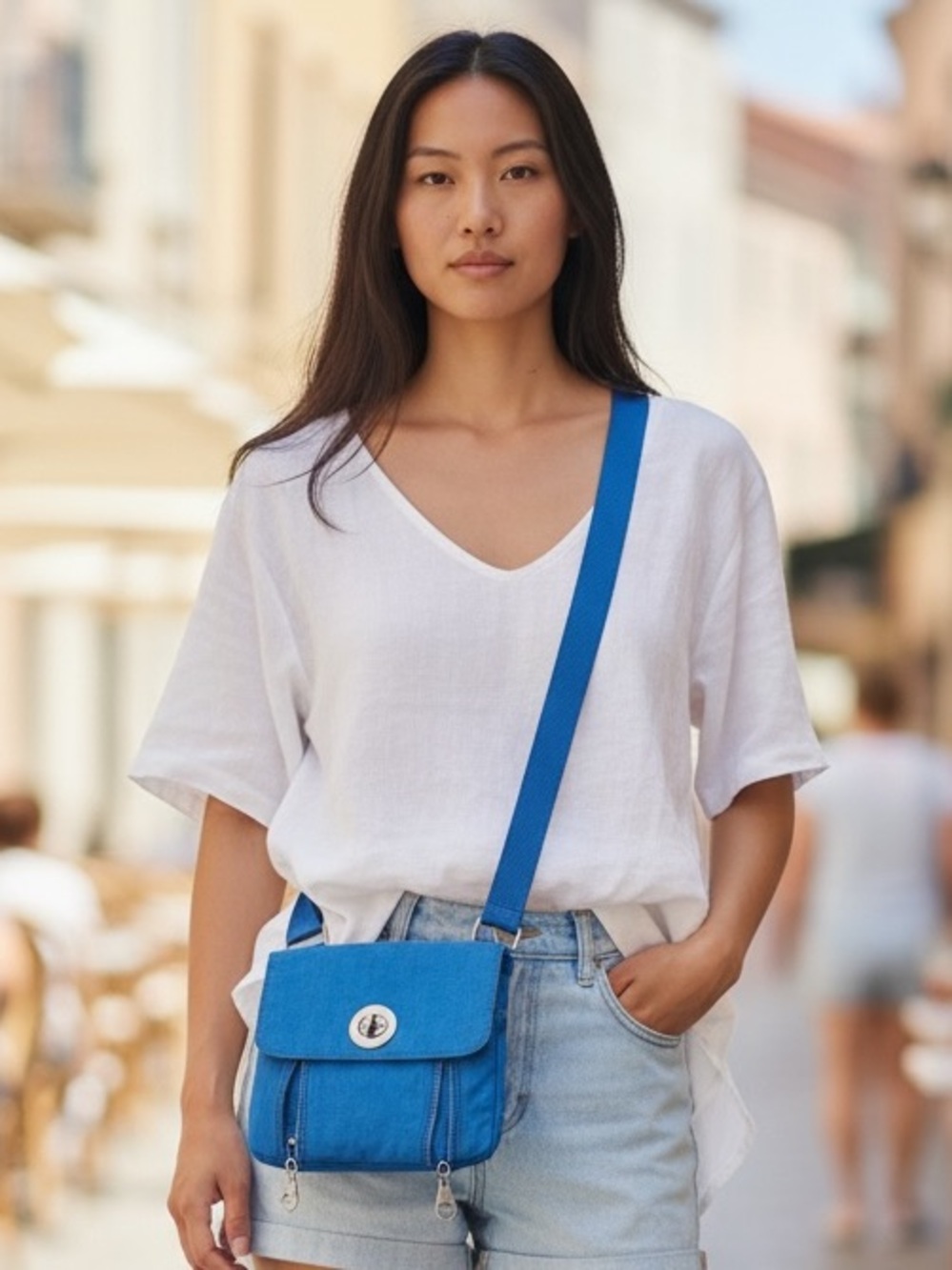Baggallini crossbody blue city bag